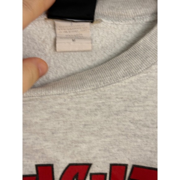 THRASHER MAGAZINE Sweatshirt Crewneck Gray Red Logo Men's Medium - Picture 5 of 6